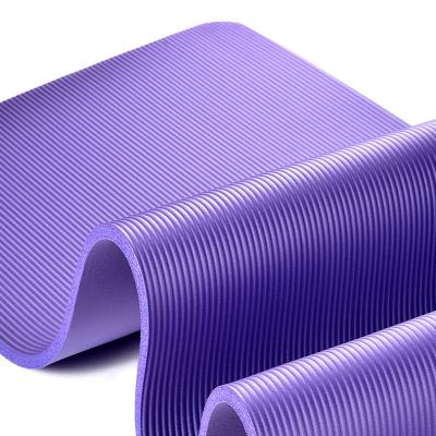 China 15mm Non-slip Thickening Yoga Mat NBR Cheap Non-slip Yoga Mat Exercise Mat Customized for sale