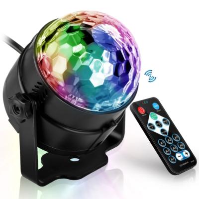 China Disco RGB 7 Color Rotation Stage Remote Control Crystal Magic Ball Laser Light for sale