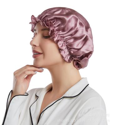 China Wholesale Luxury European and American style silk turban hair bonnet for sleep fashion simple mulberry dyed 100% silk bonnets for sale