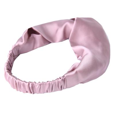 China Smart Color Casual Elastic Pure Silk Headband Twisted Turban Head Wrap for sale