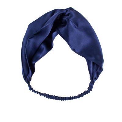 China Smart Casual Elastic Hairband Twisted Turban Silk Satin Headbands Twisted Head Wrap Knotted Hair Band for sale