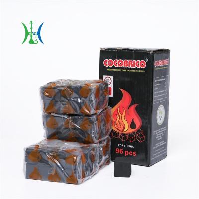 China Natural Hookah 96 Pcs Charcaol Burn Hookah Shisha Charcoals Charcoal Touch Silver Quick Chicha Narguile For Pipes for sale