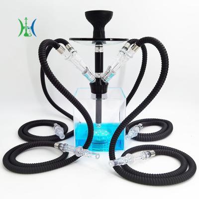 China Acrylic Hookah Bar Acrylic Arabic Hookah With Lights Hookah Multiplayer Accessories for sale