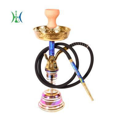 China New product modern colored bottle shisha medium simplicity single tube with bag travel hookah egyptian shisha for sale