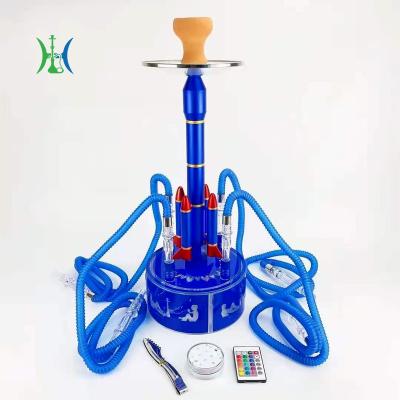 China Golden Four Tube Hookah Hookahs Hookahs Especially Large Hookahs Shisha Blast Chicha Smoking Pipe Alloy Tips Vapes for sale