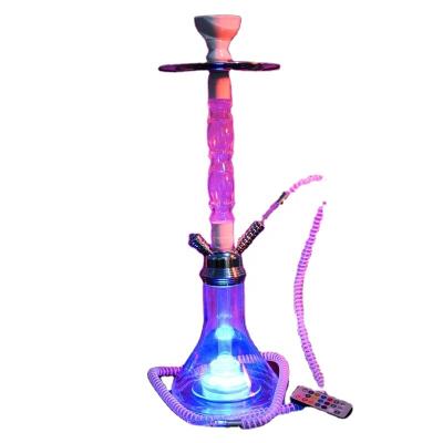 China Acrylic Hookah Acrylic Shisha Pipe Chicha Waterpijp Complete Nargile Set Narguile With LED Light Bowl Hose Clips Accessories for sale