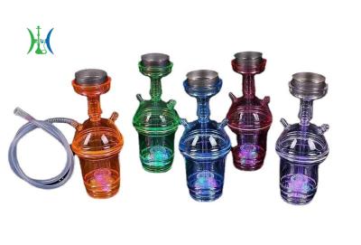 China Small Acrylic Plastic Shisha Arabic LED Shisha for sale