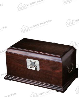 China Polished Woodwork Arts And Crafts Rectangle Custom Small Wooden Box With Hinged Lid for sale