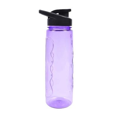 China 700ml Sustainable Large Capacity BPA Free AS PC Plastic Water Bottle Custom Logo Color For Sport Christmas Purple Pink Yellow Blue With Lid for sale