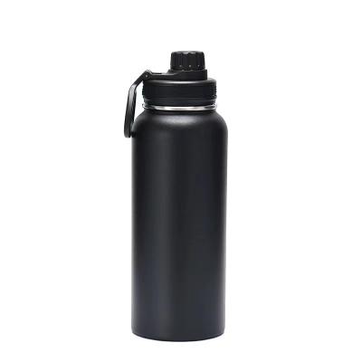 China New Design Stainless Steel 1000ml 1L Large Capacity Vacuum Flask Water Cup Bottle Jug PORTABLE Straight Jar With PP Lid for sale