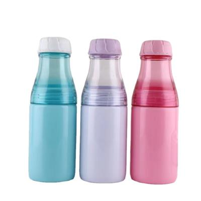 China New Design Viable BPA Plastic Free 500ml Clear Cola Shaped Water Bottle Food Grade Mug Eco-friendly Rotatable Single Wall Cup for sale