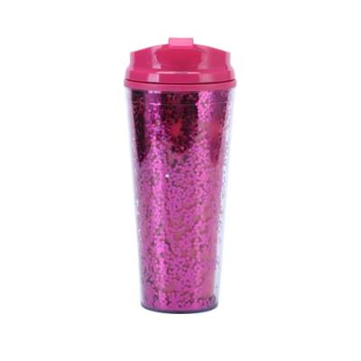 China Fashion 750ml Portable Plastic Water Bottle Glitter Coffee Cup Tumbler Customized Logo Color With Lid Party Bar Eco-friendly Sustainable for sale