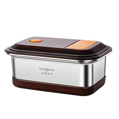 China All 304 stainless steel lunch box with silicone sealing rubber ring lunch box office workers students double-layer lunch box for sale