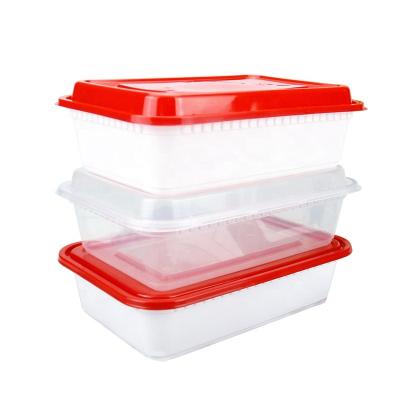 China Large Capacity Thickened with lid food grade square disposable lunch box delivery fast food takeout packaging box for sale