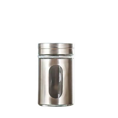 China Steamable Restaurant-specific modern salt and pepper shakers with rotating lids are made of stainless steel for sale