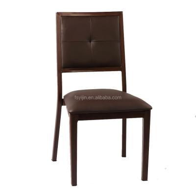 China Contemporary Aluminum Frame Imitated Wood Stacking Hotel Banquet Chairs Padded Stacking Hotel Restaurant Chair for sale