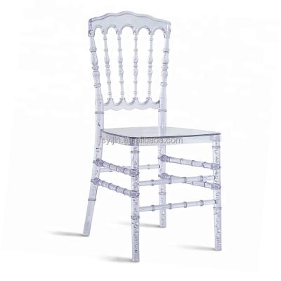 China Foshan napoleon modern transparent resin wedding chair for sale for sale