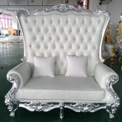 China Modern Hot Sale Wedding Party Bride Groom King Throne Luxury High Back Chair for sale