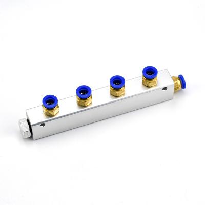 China Connect Pneumatic Rapid Manifold Air Manifold Multi-Hose Maker Aluminum Air Connector Coulper Valve or Strip for sale