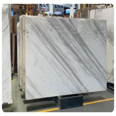 China Flooring living room marble volakas stone white slab natural stone for sale