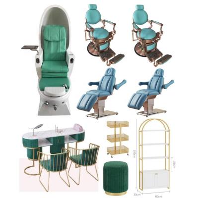 China Factory Modern Luxury Foshan Green Large Egg Shape Massage Manicure Spa White Luxury Pedicure Chairs for sale