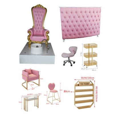 China Large Pedicure Chair Foshan Factory Modern Pink Luxury King Throne Manicure Spa Pedicure+Chair for sale