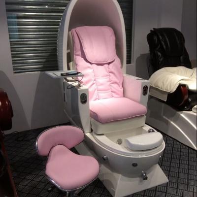 China New Modern Luxury Hot Pink Egg Shape Spa Pedicure Chair Spa Chair With Magnet Whirlpool Jaccuzi Tub for sale