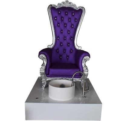 China Hot Selling Modern Cheap High Back Purple Foot Pedicure Spa Chair Luxury Leather Massage Pedicure Spa Chair for sale