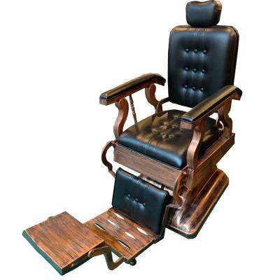 China Vintage European Barber Chair Salon Chair Synthetic Leather Ladies Barber Chairs Antique for sale