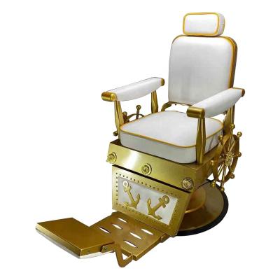 China Mordern Modern Luxury Furniture Beauty Salon Store Black And Gold Barber Chairs For Sale for sale