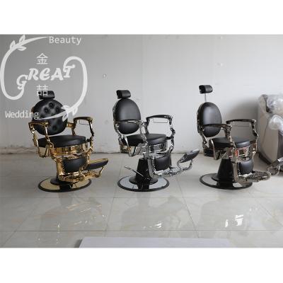 China Large Modern Foshan Luxury Antique Barber Chair For Salon Factory for sale