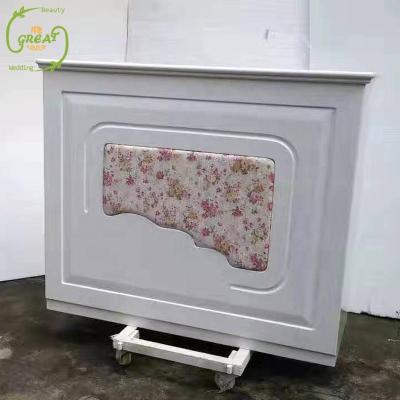 China Foshan Large White Factory Hot Sale Modern White Cheap Reception Desk For Sale for sale