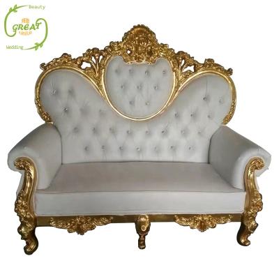 China French Style White King Throne Hair Salon Furniture Factory Living Room Furniture Foshan Large Sofa Waiting Sofa for sale