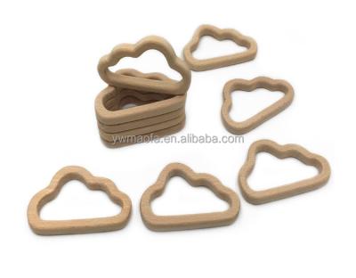 China Wholesale Kids Gift Eco-friendly Beech Wood Cloud Shaped Teething Components For Baby Chewing Teether Toys for sale