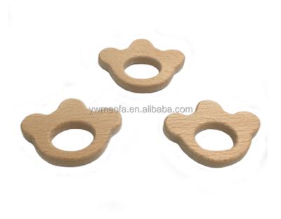 China Wholesale Kids Gift Eco-Friendly Beech Wooden Animals Baby Chewing Teether Animal Toys for sale