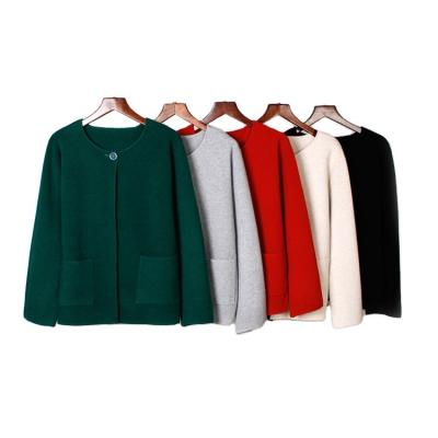 China Professional Supplier Solid Color QUICK DRY Knitted Comfy Chunky Long Sleeve Jumpers Women Sweater Cardigan for sale