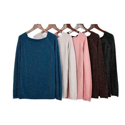 China Fashion Style QUICK DRY Cashmere Knitted Crewneck Sweater Warm Knitting For Ladies for sale