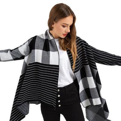 China Anti-Wrinkle Success Rate Wholesale Good Quality Top Product Patterned Patchwork Plaid Shirt Women Sweater for sale