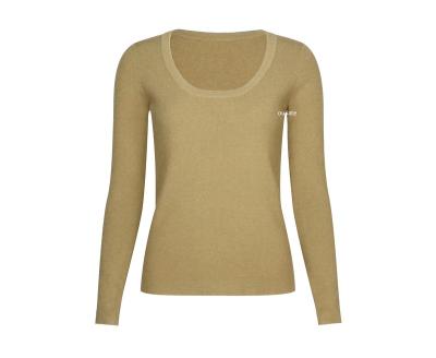 China Scoopneck Breathable Basic Knitwear Long Sleeve Sweater For Women for sale