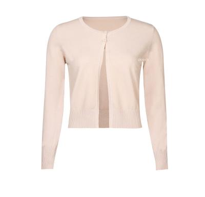 China Breathable Knitwear Tops Crewneck Long Sleeve Cropped Knitted Cardigan For Women for sale