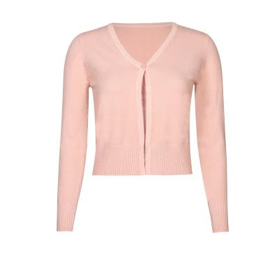 China Breathable Crop Top Knitwear Long Sleeve Knitted Cardigan For Women for sale