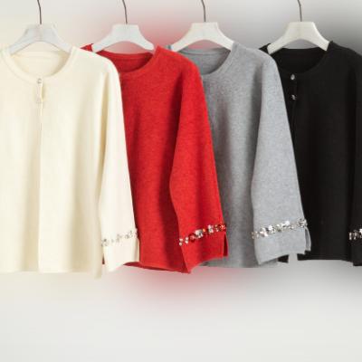 China Wholesale Loose QUICK DRY Women's Oversized O-Neck Cardigans Ladies Knit Sweater For Ladies for sale