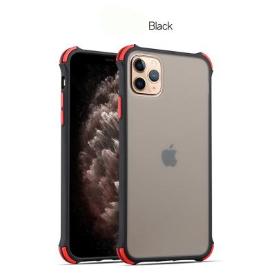 China Anti-fall PC hybrid matte airbags shockproof tpu phone case for iphone 11 pro, frosted phone case for iphone 11 for sale