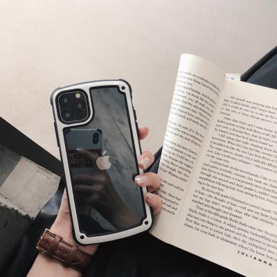 China Shock proof phone case back for iphone 11 PC case tpu shockproof cell phone case contrast matte colors for iphone 11 pro for sale