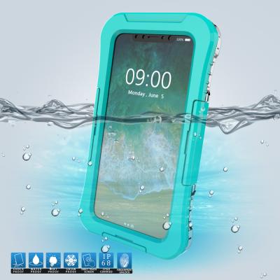 China Waterproof Water Proof Case Mobile Phone Case For iphone xs IPX8 Snowproof Waterproof Hard PC Sealed Phone Case For Swimming Diving for sale