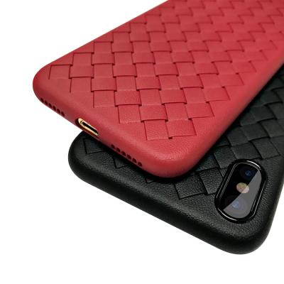 China Tpu Phone Case For iphone xs cell phone case max pattern tpu woven back cover 6.5 inch phone case for iphone xs max for sale