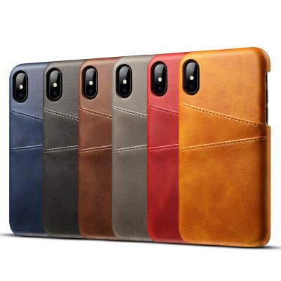 China Shockproof For iPhone 10 Case PU Leather Mobile Case Covers With Credit Card Slots For iPhone X Case for sale