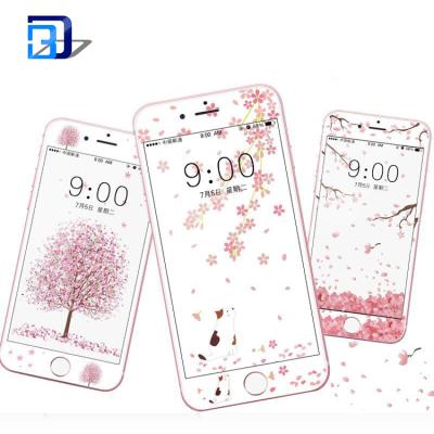 China Premium 0.26mm 9H 2.5D Arc Edge Custom Cartoon 4.7 inch HD Cartoon Tempered Glass Full Screen Protector Premium 0.26mm 9H 2.5D Tempered Glass Screen Protector For iPhone 7 8 for sale