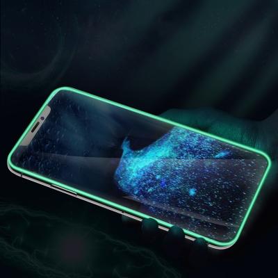 China Luminous Mobile Phone Accessories Noctilucent Tempered Glass Screen Protector For iPhone 11 pro max 6S 7 8 plus for sale