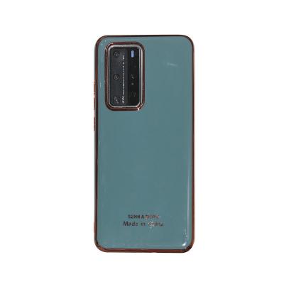 China Shockproof Electroplate Flexible Back Cover TPU Shockproof Case For iPhone 11 Blue Plated Case for sale